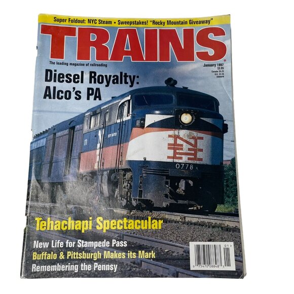 Trains Magazine of Railroading January 1997 Vol 57 No 1 Railroad Enthusiast u - Picture 1 of 11
